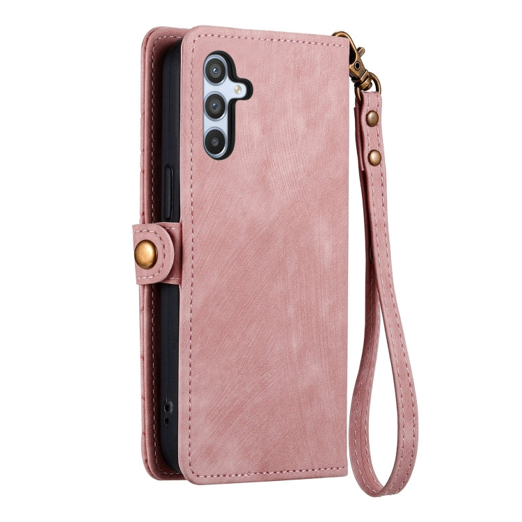 Geometric Zipper Wallet Side Buckle Leather Phone Case, For Samsung Galaxy A22 5G, For Samsung Galaxy S21 FE 5G, For Samsung Galaxy A32 4G, For Samsung Galaxy A72, For Samsung Galaxy A52 5G, For Samsung Galaxy A32 5G, For Samsung Galaxy S21 5G         ...