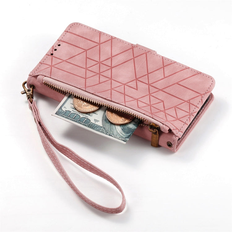 Geometric Zipper Wallet Side Buckle Leather Phone Case, For Samsung Galaxy A22 5G, For Samsung Galaxy S21 FE 5G, For Samsung Galaxy A32 4G, For Samsung Galaxy A72, For Samsung Galaxy A52 5G, For Samsung Galaxy A32 5G, For Samsung Galaxy S21 5G         ...