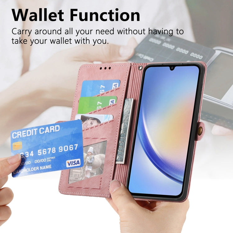 Geometric Zipper Wallet Side Buckle Leather Phone Case, For Samsung Galaxy A13 4G, For Samsung Galaxy M52 5G, For Samsung Galaxy S22 Ultra 5G, For Samsung Galaxy S22+ 5G, For Samsung Galaxy S22 5G, For Samsung Galaxy A13 5G, For Samsung Galaxy A41     ...