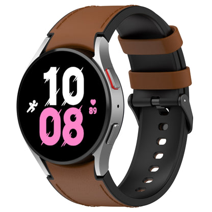 Silicone Leather Black Buckle Watch Band, For Samsung Galaxy Watch 6 Classic, For Samsung Galaxy Watch 6
