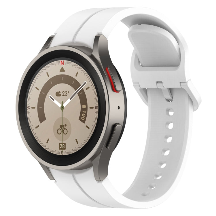 Grooved Color Buckle Silicone Watch Band, For Samsung Galaxy Watch 6 / 6 Classic