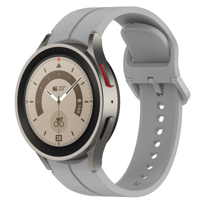 Grooved Color Buckle Silicone Watch Band, For Samsung Galaxy Watch 6 / 6 Classic