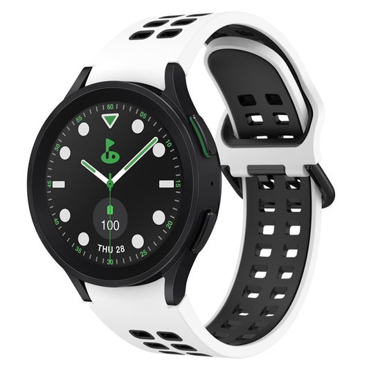 Two-Color Breathable Silicone Watch Band, For Samsung Galaxy watch 5 Pro Golf Edition, For Samsung Galaxy watch 5 Golf Edition, For Samsung Galaxy Watch 5  44mm, For Samsung Galaxy Watch 5 Pro  45mm