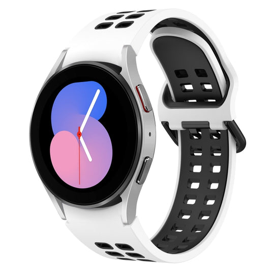 Two-Color Breathable Silicone Watch Band, For Samsung Galaxy Watch 5  40mm, For Samsung Galaxy Watch 4 44mm, For Samsung Galaxy Watch 4 40mm, For Samsung  Galaxy Watch 4 Classic 46mm