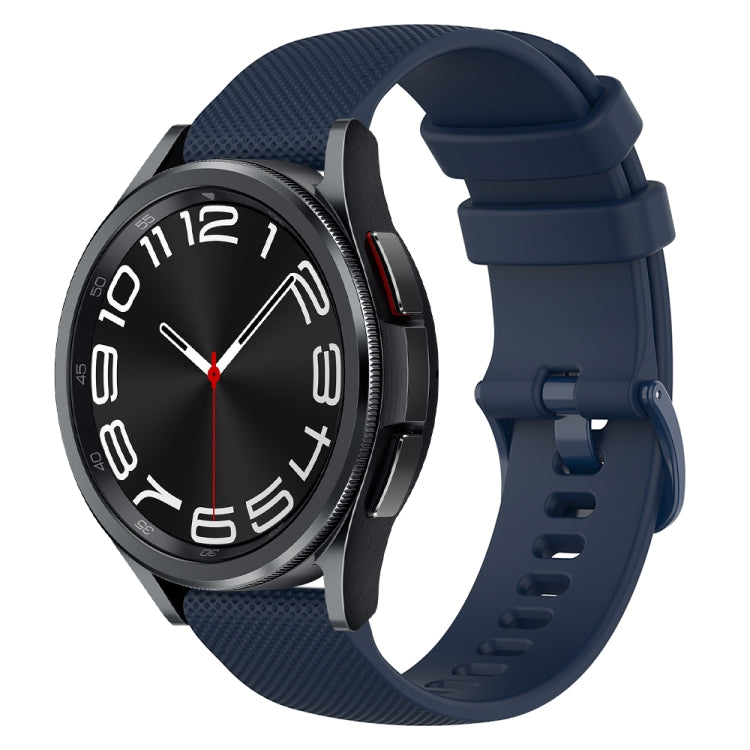 20mm Checkered Silicone Watch Band, For Samsung Galaxy Watch 6 Classic 47mm, For Samsung Galaxy Watch 6 44mm, For Samsung Galaxy Watch 6 40mm, For Samsung Galaxy Watch 6 Classic 43mm