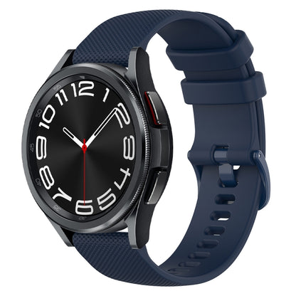20mm Checkered Silicone Watch Band, For Samsung Galaxy Watch 6 Classic 47mm, For Samsung Galaxy Watch 6 44mm, For Samsung Galaxy Watch 6 40mm, For Samsung Galaxy Watch 6 Classic 43mm