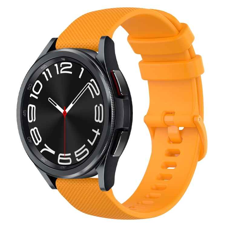 20mm Checkered Silicone Watch Band, For Samsung Galaxy Watch 6 Classic 47mm, For Samsung Galaxy Watch 6 44mm, For Samsung Galaxy Watch 6 40mm, For Samsung Galaxy Watch 6 Classic 43mm
