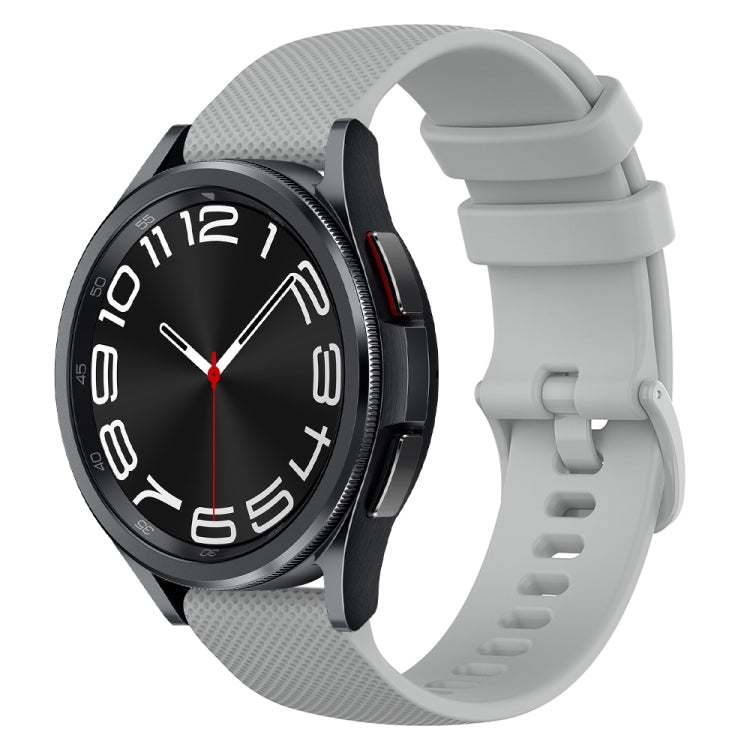 20mm Checkered Silicone Watch Band, For Samsung Galaxy Watch 6 Classic 47mm, For Samsung Galaxy Watch 6 44mm, For Samsung Galaxy Watch 6 40mm, For Samsung Galaxy Watch 6 Classic 43mm