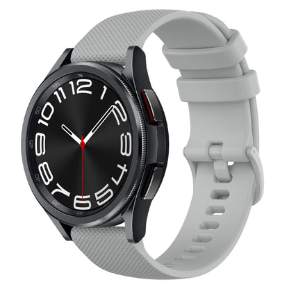 20mm Checkered Silicone Watch Band, For Samsung Galaxy Watch 6 Classic 47mm, For Samsung Galaxy Watch 6 44mm, For Samsung Galaxy Watch 6 40mm, For Samsung Galaxy Watch 6 Classic 43mm