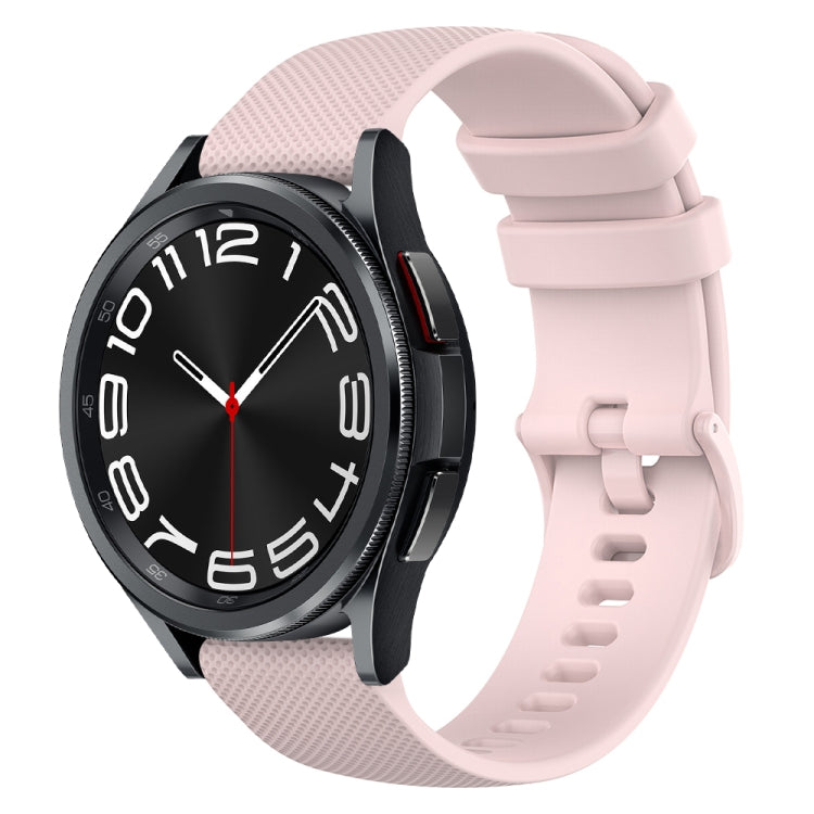 20mm Checkered Silicone Watch Band, For Samsung Galaxy Watch 6 Classic 47mm, For Samsung Galaxy Watch 6 44mm, For Samsung Galaxy Watch 6 40mm, For Samsung Galaxy Watch 6 Classic 43mm