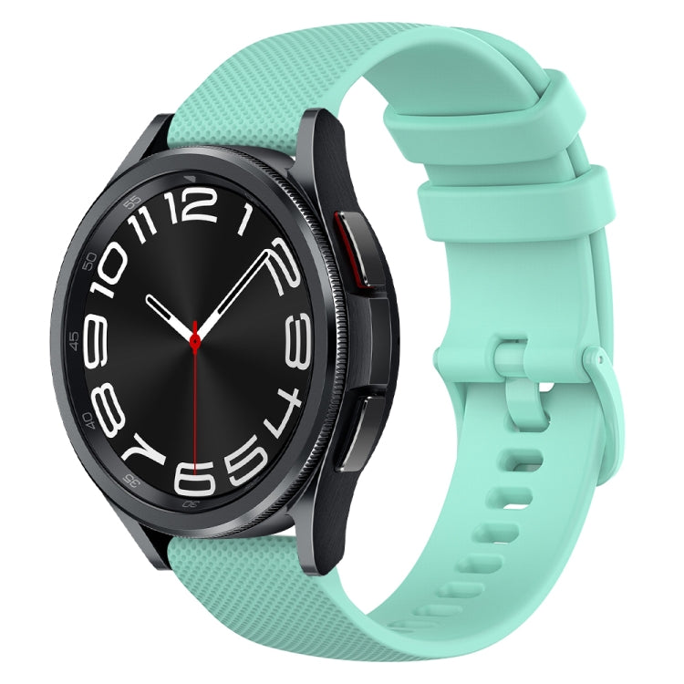 20mm Checkered Silicone Watch Band, For Samsung Galaxy Watch 6 Classic 47mm, For Samsung Galaxy Watch 6 44mm, For Samsung Galaxy Watch 6 40mm, For Samsung Galaxy Watch 6 Classic 43mm