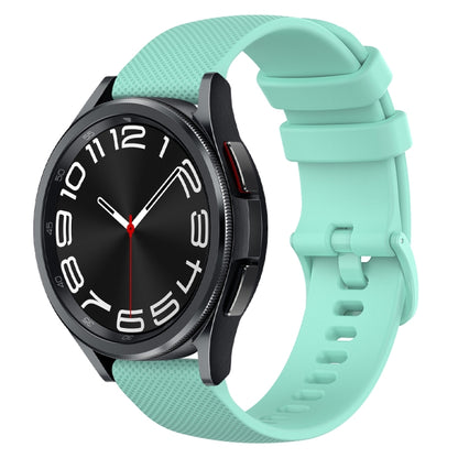 20mm Checkered Silicone Watch Band, For Samsung Galaxy Watch 6 Classic 47mm, For Samsung Galaxy Watch 6 44mm, For Samsung Galaxy Watch 6 40mm, For Samsung Galaxy Watch 6 Classic 43mm