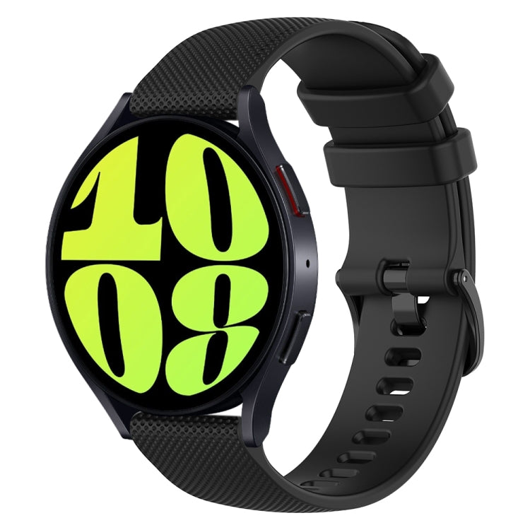 20mm Checkered Silicone Watch Band, For Samsung Galaxy Watch 6 Classic 47mm, For Samsung Galaxy Watch 6 44mm, For Samsung Galaxy Watch 6 40mm, For Samsung Galaxy Watch 6 Classic 43mm
