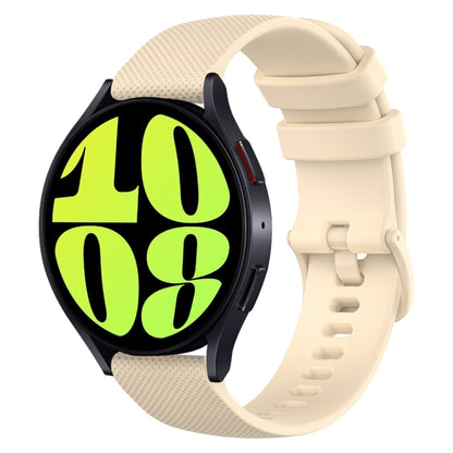 20mm Checkered Silicone Watch Band, For Samsung Galaxy Watch 6 Classic 47mm, For Samsung Galaxy Watch 6 44mm, For Samsung Galaxy Watch 6 40mm, For Samsung Galaxy Watch 6 Classic 43mm