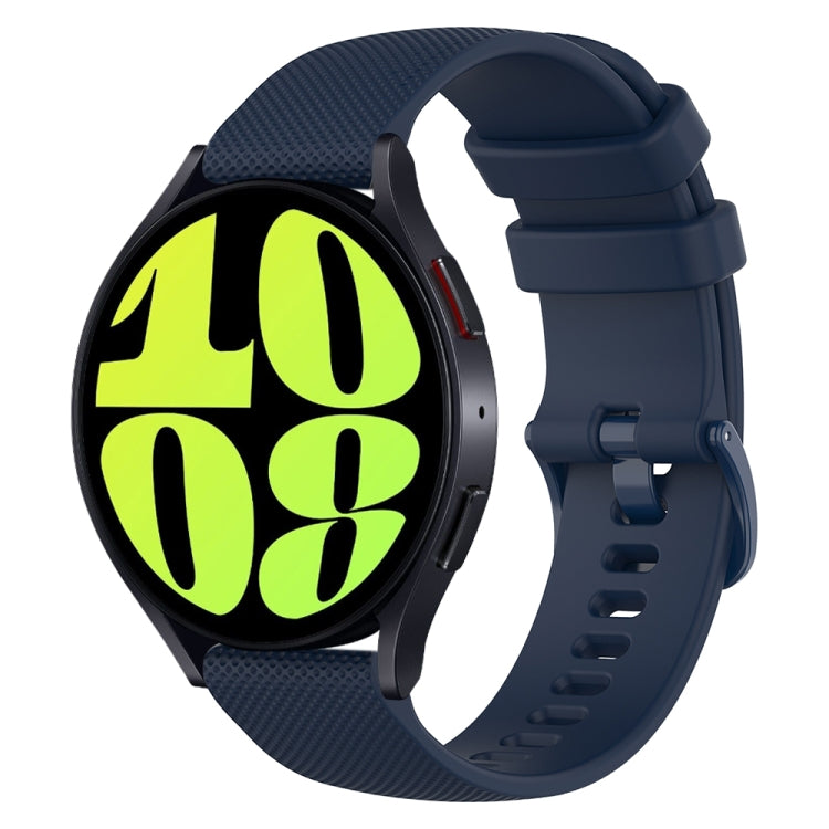 20mm Checkered Silicone Watch Band, For Samsung Galaxy Watch 6 Classic 47mm, For Samsung Galaxy Watch 6 44mm, For Samsung Galaxy Watch 6 40mm, For Samsung Galaxy Watch 6 Classic 43mm
