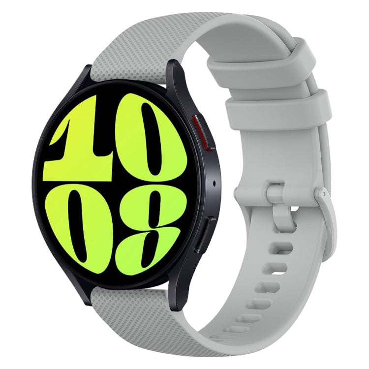 20mm Checkered Silicone Watch Band, For Samsung Galaxy Watch 6 Classic 47mm, For Samsung Galaxy Watch 6 44mm, For Samsung Galaxy Watch 6 40mm, For Samsung Galaxy Watch 6 Classic 43mm