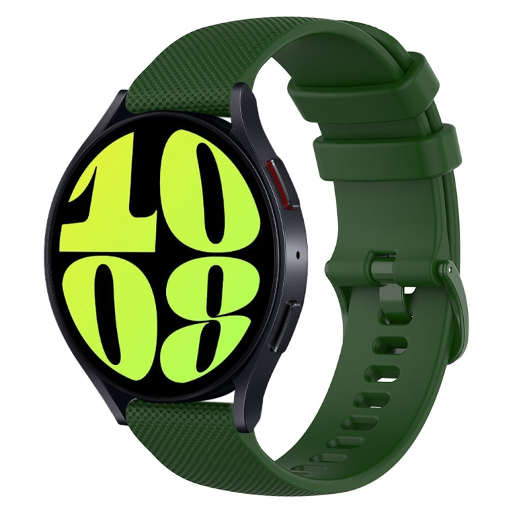 20mm Checkered Silicone Watch Band, For Samsung Galaxy Watch 6 Classic 47mm, For Samsung Galaxy Watch 6 44mm, For Samsung Galaxy Watch 6 40mm, For Samsung Galaxy Watch 6 Classic 43mm
