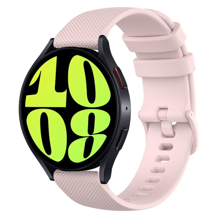 20mm Checkered Silicone Watch Band, For Samsung Galaxy Watch 6 Classic 47mm, For Samsung Galaxy Watch 6 44mm, For Samsung Galaxy Watch 6 40mm, For Samsung Galaxy Watch 6 Classic 43mm