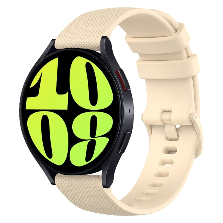 20mm Checkered Silicone Watch Band, For Samsung Galaxy Watch 6 Classic 47mm, For Samsung Galaxy Watch 6 44mm, For Samsung Galaxy Watch 6 40mm, For Samsung Galaxy Watch 6 Classic 43mm