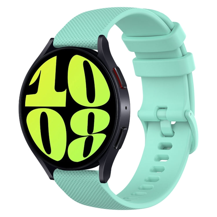 20mm Checkered Silicone Watch Band, For Samsung Galaxy Watch 6 Classic 47mm, For Samsung Galaxy Watch 6 44mm, For Samsung Galaxy Watch 6 40mm, For Samsung Galaxy Watch 6 Classic 43mm