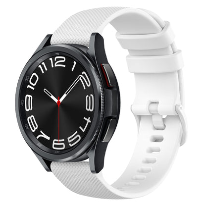 20mm Checkered Silicone Watch Band, For Samsung Galaxy Watch 6 Classic 47mm, For Samsung Galaxy Watch 6 44mm, For Samsung Galaxy Watch 6 40mm, For Samsung Galaxy Watch 6 Classic 43mm