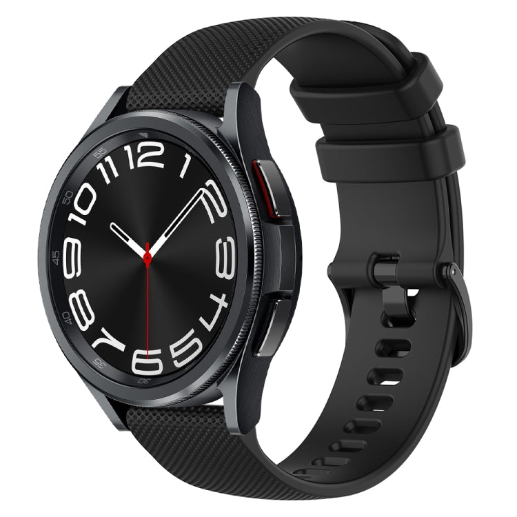 20mm Checkered Silicone Watch Band, For Samsung Galaxy Watch 6 Classic 47mm, For Samsung Galaxy Watch 6 44mm, For Samsung Galaxy Watch 6 40mm, For Samsung Galaxy Watch 6 Classic 43mm