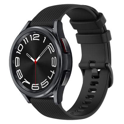 20mm Checkered Silicone Watch Band, For Samsung Galaxy Watch 6 Classic 47mm, For Samsung Galaxy Watch 6 44mm, For Samsung Galaxy Watch 6 40mm, For Samsung Galaxy Watch 6 Classic 43mm