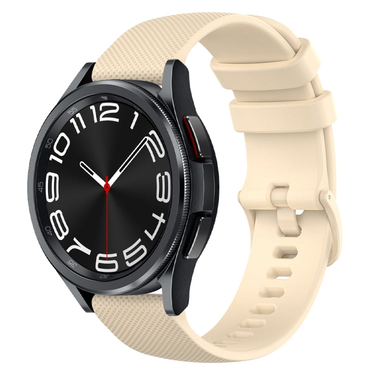 20mm Checkered Silicone Watch Band, For Samsung Galaxy Watch 6 Classic 47mm, For Samsung Galaxy Watch 6 44mm, For Samsung Galaxy Watch 6 40mm, For Samsung Galaxy Watch 6 Classic 43mm