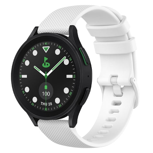 20mm Checkered Silicone Watch Band, For Samsung Galaxy watch 5 Pro Golf Edition, For Samsung Galaxy watch 5 Golf Edition, For Samsung Galaxy Watch 5  44mm, For Samsung Galaxy Watch 5 Pro  45mm