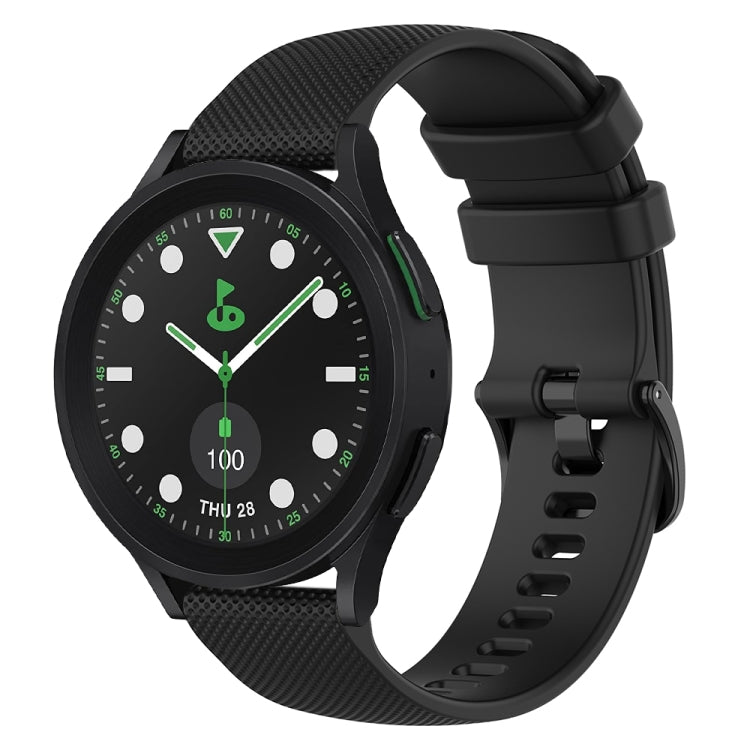 20mm Checkered Silicone Watch Band, For Samsung Galaxy watch 5 Pro Golf Edition, For Samsung Galaxy watch 5 Golf Edition, For Samsung Galaxy Watch 5  44mm, For Samsung Galaxy Watch 5 Pro  45mm
