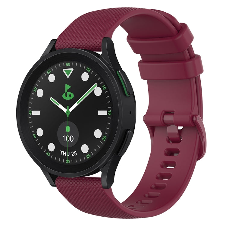 20mm Checkered Silicone Watch Band, For Samsung Galaxy watch 5 Pro Golf Edition, For Samsung Galaxy watch 5 Golf Edition, For Samsung Galaxy Watch 5  44mm, For Samsung Galaxy Watch 5 Pro  45mm
