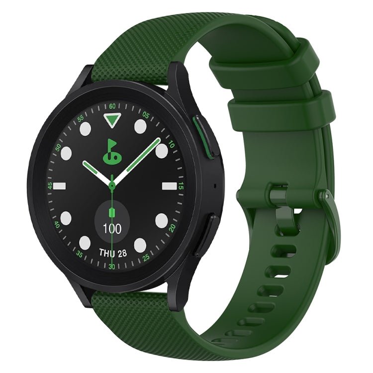 20mm Checkered Silicone Watch Band, For Samsung Galaxy watch 5 Pro Golf Edition, For Samsung Galaxy watch 5 Golf Edition, For Samsung Galaxy Watch 5  44mm, For Samsung Galaxy Watch 5 Pro  45mm