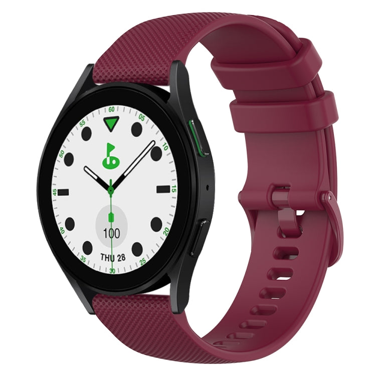 20mm Checkered Silicone Watch Band, For Samsung Galaxy watch 5 Pro Golf Edition, For Samsung Galaxy watch 5 Golf Edition, For Samsung Galaxy Watch 5  44mm, For Samsung Galaxy Watch 5 Pro  45mm