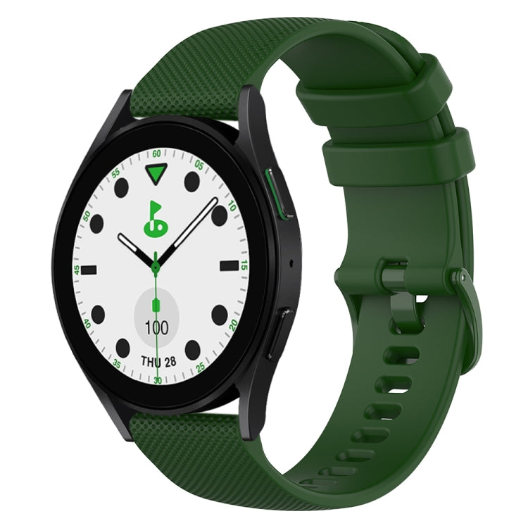 20mm Checkered Silicone Watch Band, For Samsung Galaxy watch 5 Pro Golf Edition, For Samsung Galaxy watch 5 Golf Edition, For Samsung Galaxy Watch 5  44mm, For Samsung Galaxy Watch 5 Pro  45mm