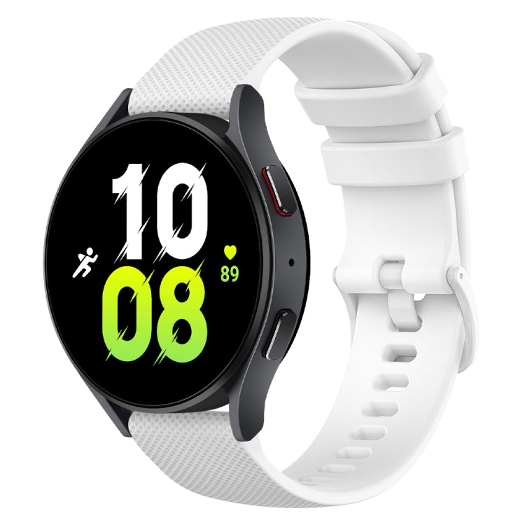20mm Checkered Silicone Watch Band, For Samsung Galaxy watch 5 Pro Golf Edition, For Samsung Galaxy watch 5 Golf Edition, For Samsung Galaxy Watch 5  44mm, For Samsung Galaxy Watch 5 Pro  45mm