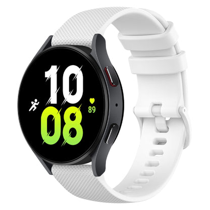 20mm Checkered Silicone Watch Band, For Samsung Galaxy watch 5 Pro Golf Edition, For Samsung Galaxy watch 5 Golf Edition, For Samsung Galaxy Watch 5  44mm, For Samsung Galaxy Watch 5 Pro  45mm