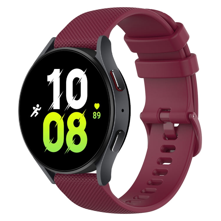 20mm Checkered Silicone Watch Band, For Samsung Galaxy watch 5 Pro Golf Edition, For Samsung Galaxy watch 5 Golf Edition, For Samsung Galaxy Watch 5  44mm, For Samsung Galaxy Watch 5 Pro  45mm