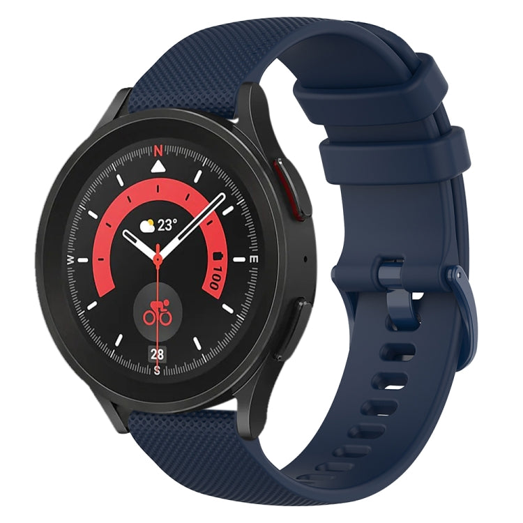 20mm Checkered Silicone Watch Band, For Samsung Galaxy watch 5 Pro Golf Edition, For Samsung Galaxy watch 5 Golf Edition, For Samsung Galaxy Watch 5  44mm, For Samsung Galaxy Watch 5 Pro  45mm