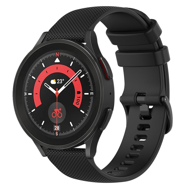 20mm Checkered Silicone Watch Band, For Samsung Galaxy watch 5 Pro Golf Edition, For Samsung Galaxy watch 5 Golf Edition, For Samsung Galaxy Watch 5  44mm, For Samsung Galaxy Watch 5 Pro  45mm