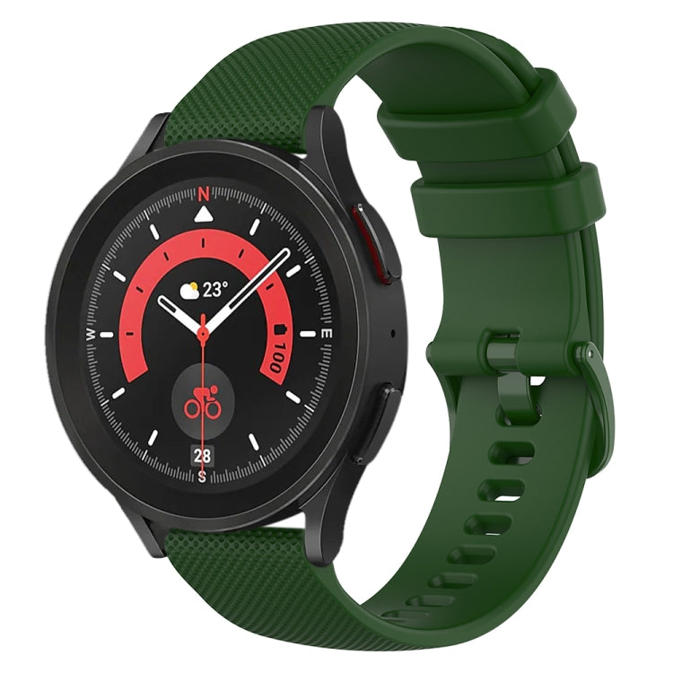 20mm Checkered Silicone Watch Band, For Samsung Galaxy watch 5 Pro Golf Edition, For Samsung Galaxy watch 5 Golf Edition, For Samsung Galaxy Watch 5  44mm, For Samsung Galaxy Watch 5 Pro  45mm