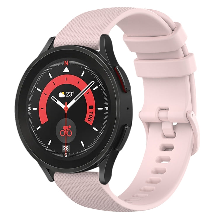 20mm Checkered Silicone Watch Band, For Samsung Galaxy watch 5 Pro Golf Edition, For Samsung Galaxy watch 5 Golf Edition, For Samsung Galaxy Watch 5  44mm, For Samsung Galaxy Watch 5 Pro  45mm