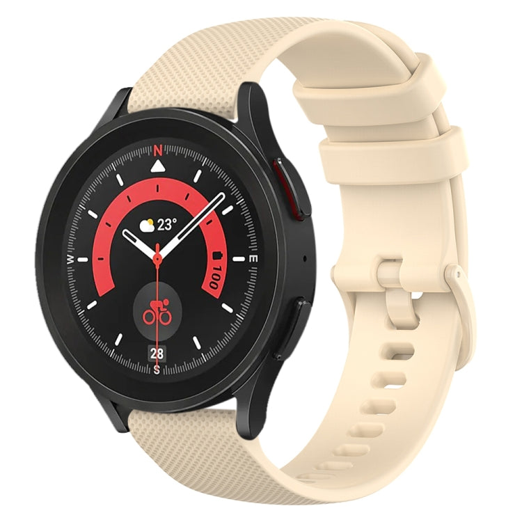 20mm Checkered Silicone Watch Band, For Samsung Galaxy watch 5 Pro Golf Edition, For Samsung Galaxy watch 5 Golf Edition, For Samsung Galaxy Watch 5  44mm, For Samsung Galaxy Watch 5 Pro  45mm