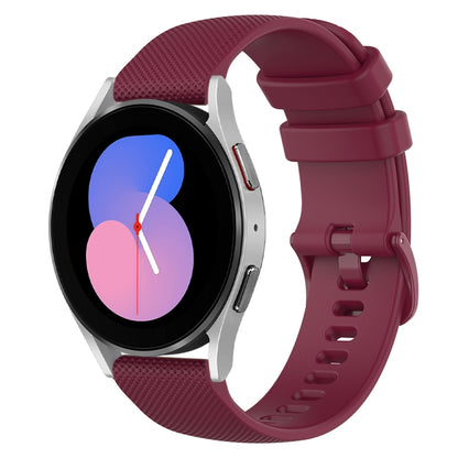 20mm Checkered Silicone Watch Band, For Samsung Galaxy Watch 5  40mm