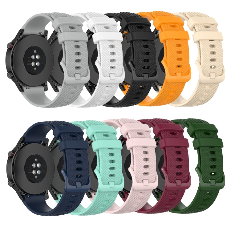 20mm Checkered Silicone Watch Band, For Samsung Galaxy Watch 6 Classic 47mm, For Samsung Galaxy Watch 6 44mm, For Samsung Galaxy Watch 6 40mm, For Samsung Galaxy Watch 6 Classic 43mm