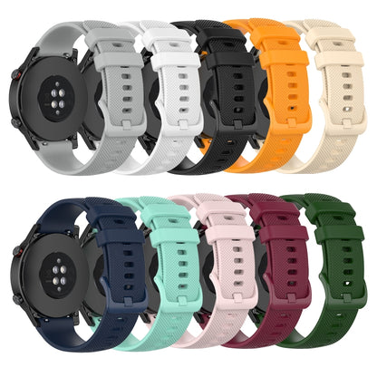 20mm Checkered Silicone Watch Band, For Samsung Galaxy Watch 6 Classic 47mm, For Samsung Galaxy Watch 6 44mm, For Samsung Galaxy Watch 6 40mm, For Samsung Galaxy Watch 6 Classic 43mm