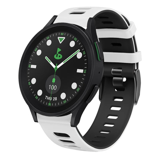 20mm Two-color Silicone Watch Band, For Samsung Galaxy watch 5 Pro Golf Edition, For Samsung Galaxy watch 5 Golf Edition, For Samsung Galaxy Watch 5  44mm, For Samsung Galaxy Watch 5 Pro  45mm
