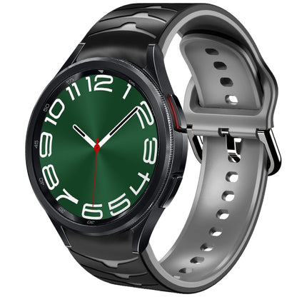 Curved Texture Silicone Watch Band, For Samsung Galaxy Watch 6 Classic 47mm, For Samsung Galaxy Watch 6 44mm, For Samsung Galaxy Watch 6 40mm