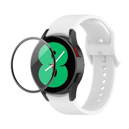 JUNSUNMAY Silicone Adjustable Strap + Full Coverage PMMA Screen Protector Kit, For Samsung Galaxy Watch5 40mm, For Samsung Galaxy Watch4 44mm, For Samsung Galaxy Watch4 40mm