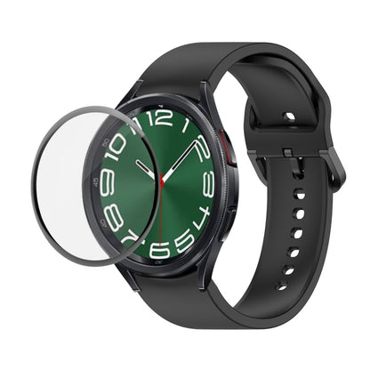 JUNSUNMAY Silicone Adjustable Strap + Full Coverage PMMA Screen Protector Kit, For Samsung Galaxy Watch6 Classic 47mm, For Samsung Galaxy Watch6 44mm, For Samsung Galaxy Watch6 40mm