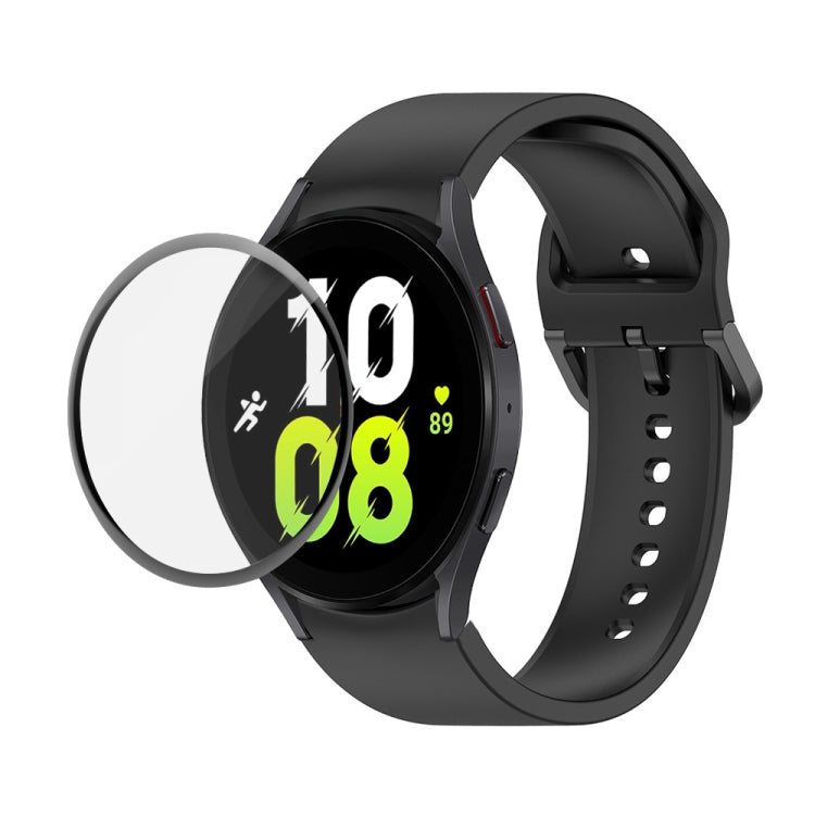 JUNSUNMAY Silicone Adjustable Strap + Full Coverage PMMA Screen Protector Kit, For Samsung Galaxy Watch6 Classic 43mm, For Samsung Galaxy Watch5 44mm, For Samsung Galaxy Watch5 Pro 45mm